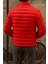 Erkek Kışlık Slim Fit Günlük Kırmızı Şişme Mont 5
