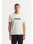 Erkek Ekru Bisiklet Yaka Baskılı Bi-Stretch İnterlok Regular Fit T-Shirt A51Y1166 8