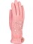Kadın Taşlı Süet Dokunmatik Eldiven Pembe 2