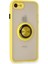 iPhone 7 Kılıf Montreal Yüzüklü Silikon Kapak - Sarı - FKU3613-8160 2