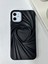 Apple Iphone 11 Uyumlu 3D Mat Saten Kalp Kabartma Desenli Darbe Önleyici Silikon Kılıf 2