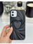 Apple Iphone 11 Uyumlu 3D Mat Saten Kalp Kabartma Desenli Darbe Önleyici Silikon Kılıf 3