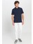 %100 Pamuk Slim Fit Dar Kesim Polo Yaka Jakarlı Triko Tişört 2