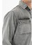 Erkek Açık Gri Kot Ceket Relax Fit Kapaklı Çift Cepli Gömlek Yaka 6