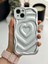 Apple Iphone 13 ve 14 Uyumlu 3D Mat Kabartma Kalp Desenli Kamera Korumalı Silikon Kılıf 2