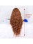Koyu Bakır Su Dalgalı Fiber Sentetik Tül Peruk 5