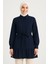 Etek Fırfır Detay Tunik-Lacivert 1