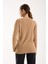 Kadın Bej Selanik Örgü Bisiklet Yaka Simli Triko Kazak 5