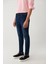 Erkek Koyu Mavi Eskitme Yıkamalı Esnek Rio Skinny Fit Jean Pantolon B003510 11