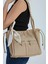 Kadın Omuz Çanta Krem Cepli Yumuşak Deri 1