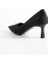 315851140-1 Tekstil Kadın Topuklu Siyah Ayakkab 4