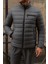 Erkek Kışlık Slim Fit Günlük Füme Şişme Mont 2