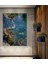 Balıklı Gölde Şık Sulu Boya Görünümlü Dekoratif Ahşap Tablo Dikdörtgen Tablo 1