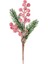 Yılbaşı Süsü Pike Berry Karlı Kozalaklı Kırmızı Yeşil 30 Cm. 1