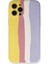 iPhone 12 Pro Max Kılıf Ebruli Lansman Silikon - Sarı-Mavi - FKU6530-9647 1