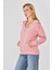 Kadın Tam Fermuarlı Kapüşonlu Pamuklu Eşofman Üstü Pembe 9508-P 4