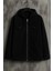 Erkek Oversize Premium Siyah Kapşonlu Mont 1
