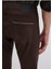 Jake Mavi Black Koyu Kahverengi Gabardin Pantolon 0042290686 8