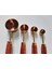 Gold Ölçü Kaşığı Seti 4lü Ahşap Saplı Ölçü Kaşığı Küçük Miktarları Ölçen Kaşıklar 4