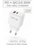 ,hızlı Şarj Adaptörü W-02 Pd + Qc 3.0 25W – Dual Port (Usb-C + Usb-A) 1