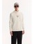 Erkek Ekru Kapüşonlu Pamuklu Bi-Stretch Baskılı Regular Fit Sweatshirt A52Y1211 9