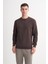Kahverengi Erkek Sweatshirt 56400 2