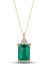 925 Ayar Gümüş Zümrüt Taşlı Gerçek Pırlanta Kolye Kadınlar Için Doğum Günü ve Özel Gün Hediyeleri 1