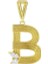 Altın B Harf Kolye Ucu - 14K 1