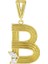 Altın B Harf Kolye Ucu - 14K 2