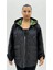 Büyük Beden Çift Taraflı Kapüşonlu Kadın Ince Rüzgarlık Ceket 1