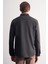 Siyah Smart Düğmeli Yaka Uzun Kol Cepsiz Slim Fit Casual Gömlek 1004255172 5