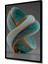 Soyut Altın Vurgulu Turkuaz Form Dekoratif Ahşap Tablo Dikdörtgen Tablo 5