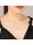 925 Ayar Gümüş Gold Beyaz Taşlı Lotus Çiçeği Kadın Kolye T7537 (800800) 4