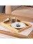 PBT-362 Ahşap Tepsi 2li Set Çay Kahve Bambu Sunumu Tepsi Seti 2
