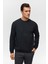O Yaka Selanik Siyah Erkek Sweatshirt SW2013700010 2