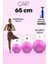 65 cm Pilates Topu ve Pompa Seti | 155-170 cm Boy Için Uygun Dayanıklı Anti-Slip Pembe 5