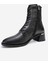 Avıa Siyah Cilt Hakiki Deri Kadın Kalın Topuklu Bot 4