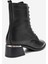Avıa Siyah Cilt Hakiki Deri Kadın Kalın Topuklu Bot 5