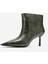 Rassel Yeşil Baskı Mat Burunlu Kadın Ince Topuklu Bot 4