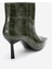 Rassel Yeşil Baskı Mat Burunlu Kadın Ince Topuklu Bot 5