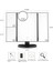 24 LED Işıklı Masa Üstü Profesyonel Makyaj Aynası Katlanabilir 1X-2X-3X+10X Hd Zoomlu Siyah 3