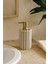 Krem Polyresin Sıvı Sabunluk | Modern Çizgili Tasarım 375 ml Banyo Aksesuarı 7,5 x 18 cm 1