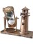 Deniz Feneri Kum Saati Ahşap Görünümlü Vintage Tarz Biblo - F093K914-U55093 3