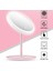 Dönebilen Pembe Şarjlı LED Dokunmatik Ayaklı Masa Makyaj Aynası 5