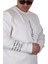 Büyük Beden Bisiklet Yaka Sweat Double Face 25707 Ekru 3