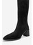Venıa Siyah Süet Kadın Kalın Topuklu Çizme 4