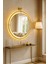 Büyük Boy Massivve Gold 50 cm Kablosuz Pilli LED Ayna, Makyaj Aynası, Dresuar Aynası Modern Dekoratif Duvar Aynası 4