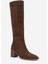 Venıa Kahverengi Süet Kadın Kalın Topuklu Çizme 3