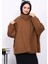 Kahverengi Cepli Oversize Kaşe Kaban 1