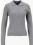 Polo Yaka Basic Düz Gri Kazak Kadın M5WL-KZK1078 1